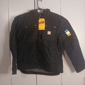 Carhartt Men's Mediun Hooded Black Jacket (0637Box)